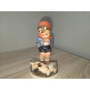 Vintage Hummel Figurine "Farm Boy" TMK‎ 6 #66 5.5" Goebel Figure Germany